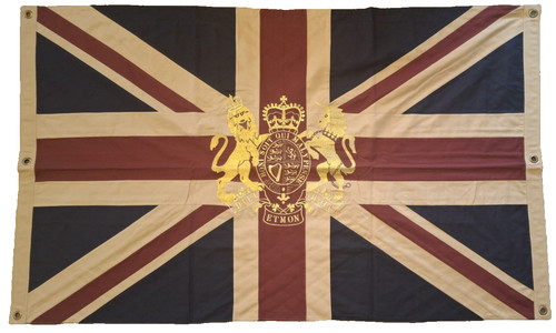 Union jack royal crest cotton - royal,