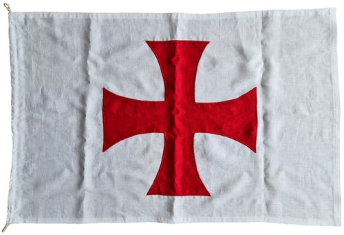 Knights templar flag - knights, linen