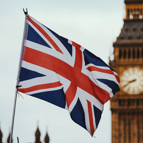 Union jack flag brass - flag, eyelets