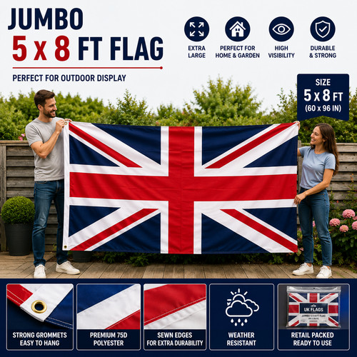 5ft giant union jack - 5ft,
