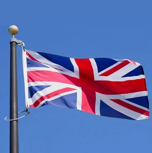 Union jack flag 3x2ft - 3x2ft, brass